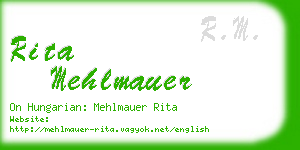 rita mehlmauer business card
